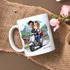 Personalised Cartoon Couple Mug with Scooter Design