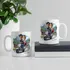 Personalised Cartoon Couple Mug with Scooter Design