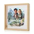 Personalized Cartoon Keepsake Ticket Wooden Box for Couples
