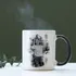 Personalized Charcoal Design Photo Printed Magic Mug