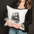 Personalized Charcoal Illustration Pillow Cushion