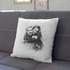 Personalized Charcoal Illustration Pillow Cushion