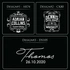 Personalized Chicago 2 Piece Whiskey Glasses Set Matte Black Box