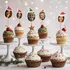 Personalized Christmas Eve Photo Cake Toppers