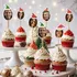 Personalized Christmas Eve Photo Cake Toppers