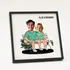Personalised Couple Cartoon Frame with Bench Design