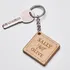 Personalized Couples Name Wooden Keychain