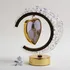 Personalized Crystal Moon Photo Frame with LED Light