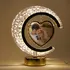 Personalized Crystal Moon Photo Frame with LED Light