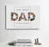 Personalized Dad Photo Collage Canvas Print 12x16