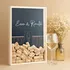 Personalized Decorative Wood Wine Cork Collection Box for Couples