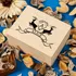 Personalized Deer Design Wind Up Wooden Music Box