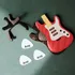 Personalized Electric Guitar Pick Set with Wooden Case for Music Lovers
