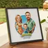 Personalized Family Cartoon Photo Frame Keepsake
