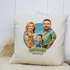 Personalized Family Cartoon Photo Pillow