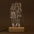 Personalised Family Photo Line Art LED Lamp