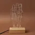 Personalised Family Photo Line Art LED Lamp
