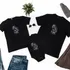 Personalised Family Line Art Matching T-Shirt Set of 3