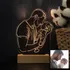 Personalized First Father's Day Photo Line Art LED Lamp