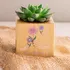 Personalized Floral Wooden Succulent Planter