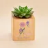 Personalized Floral Wooden Succulent Planter