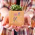 Personalized Floral Wooden Succulent Planter