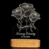 Personalized Flower Design 3D LED Lamp for Mom
