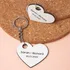 Personalised Heart Couple Keyring Set