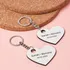 Personalised Heart Couple Keyring Set