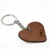 Personalised Heart Leather Keyring Set for Couples