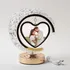 Personalized Heart Moon Crystal LED Photo Frame Lamp - Plug-in