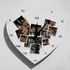 Personalized Heart Photo Collage Wall Clock