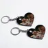 Personalized Heart Photo Keychain Gift Set for Couples