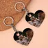 Personalized Heart Photo Keychain Gift Set for Couples