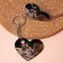 Personalized Heart Photo Keychain Gift Set for Couples
