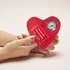 Personalised Heart-Shaped Acrylic Desk Clock for Couples
