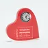 Personalised Heart-Shaped Acrylic Desk Clock for Couples