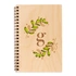 Personalised Monogram Wooden Notebook for Her - Ideal Gift
