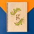 Personalised Monogram Wooden Notebook for Her - Ideal Gift