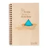 Personalized Journey to Your Dreams Designed Wooden Covered Notebook