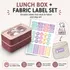 Personalized Kids Lunch Box Set – Name Stickers or Iron-On Labels