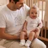 Personalized Line Art Dad and Baby Matching Set