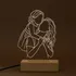 Personalized Line Art LED Lamp Gift for Mom