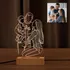Personalized Line Art LED Lamp with Family Photo