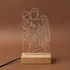 Personalized Line Art LED Lamp with Family Photo