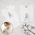 Personalised Line Art Mum and Baby Matching Outfits