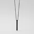 Personalized Matte Black Column Pendant for Men