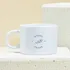 Personalized Minimal Name Printed 2 Piece Coffee Cup Set for Couples