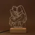 Personalized Mom and Baby Line Art LED Lamp