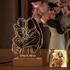 Personalized Mom and Baby Line Art LED Lamp